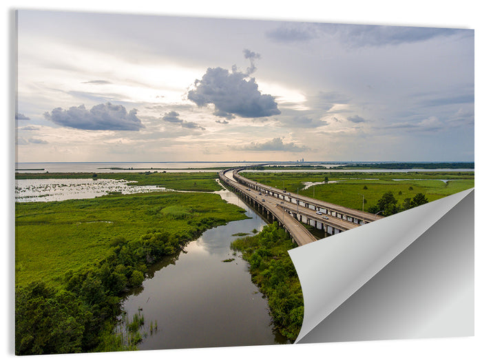 Interstate 10 Bridge Wall Art as a poster print