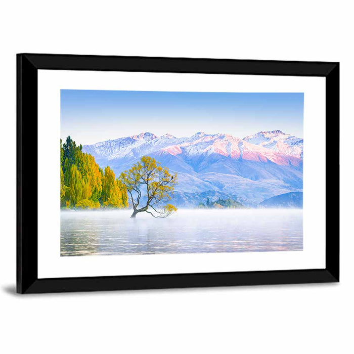 That Wanaka Tree at Dawn Wall Art as a framed print