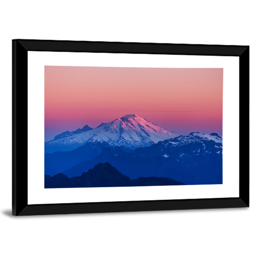 Mount Baker Alpenglow Wall Art