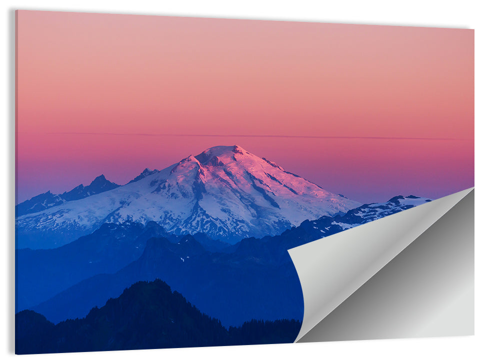 Mount Baker Alpenglow Wall Art