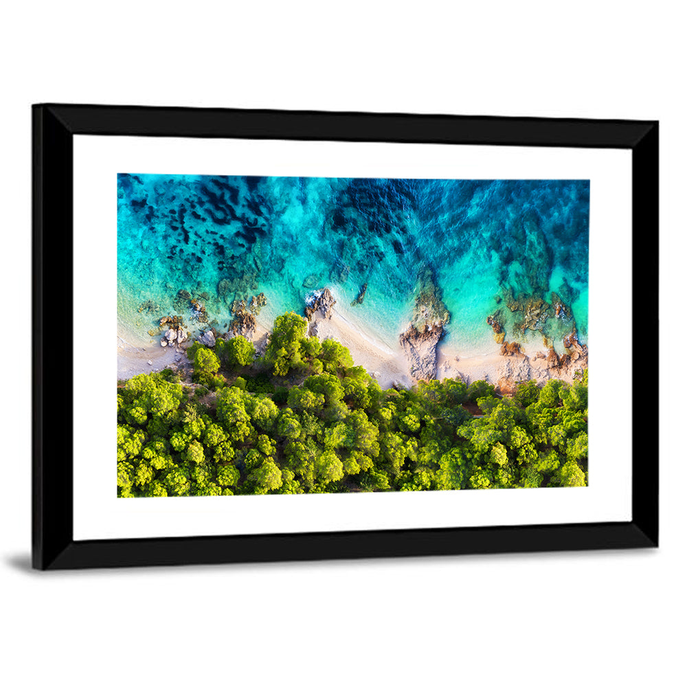Croatian Turquoise Coastline Wall Art