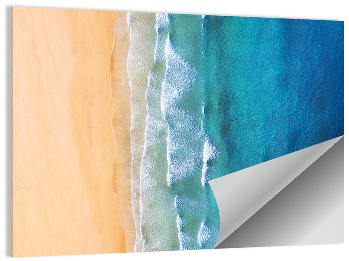 Aerial Iceland Coastline Wall Art as a poster print