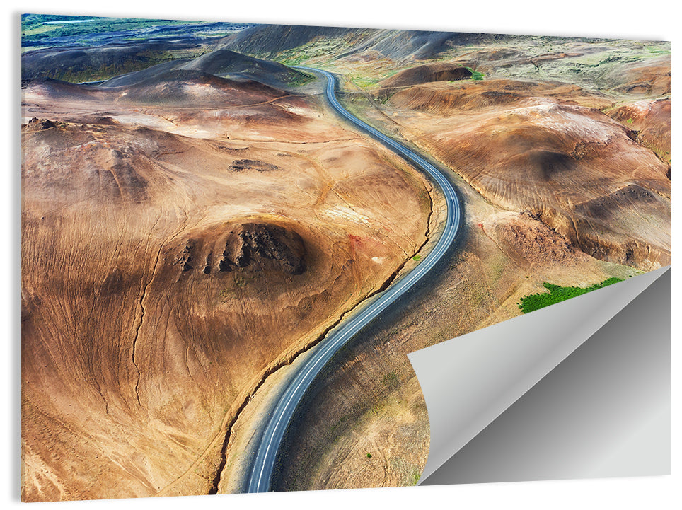 Winding Road in Geysers Valley Wall Art