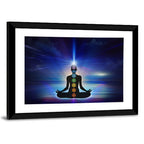 Lotus Pose with Chakra Symbols Wall Art