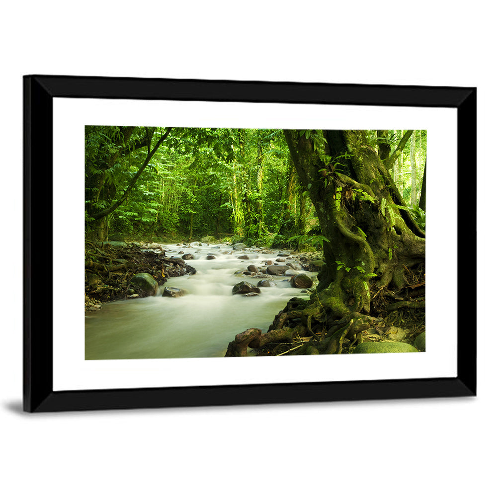 Emerald Rainforest River Wall Art