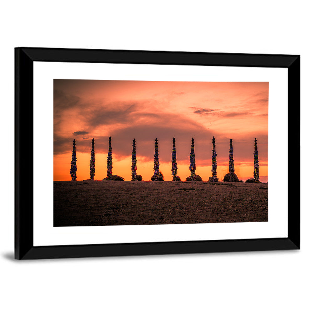 Shaman Pillars at Dusk Wall Art
