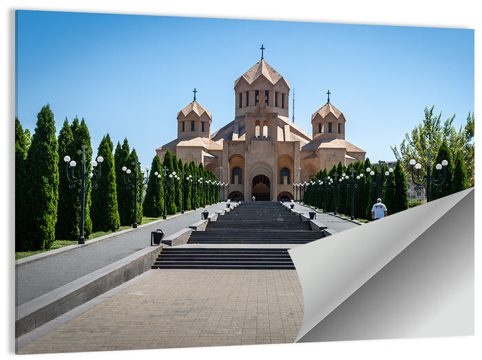 Saint Gregory Cathedral Stairway, Yerevan Wall Art as a poster print
