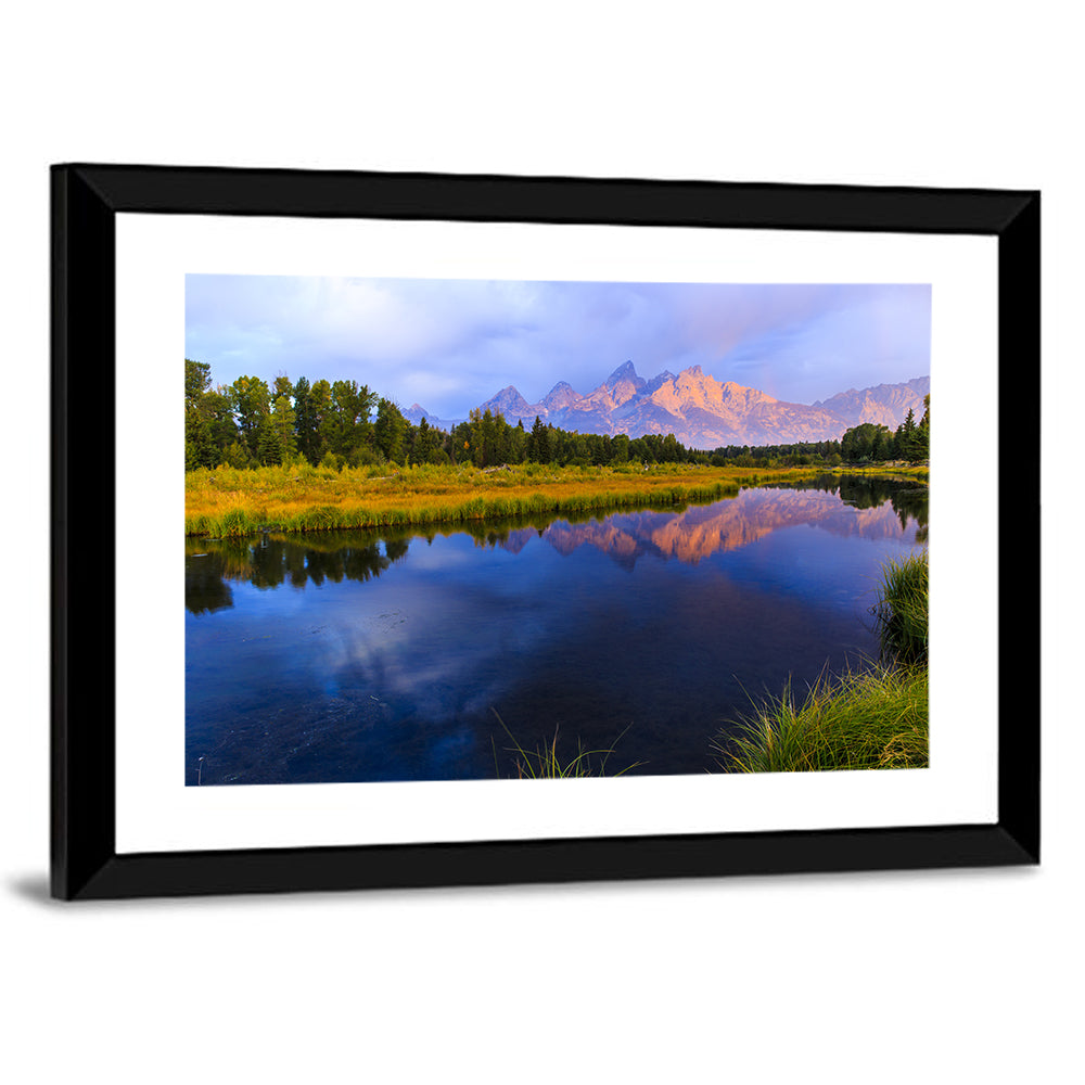Grand Tetons Sunrise Over Snake River Wall Art