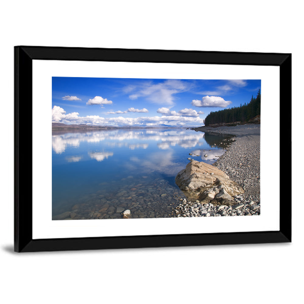 Pukaki Lake Shore Wall Art