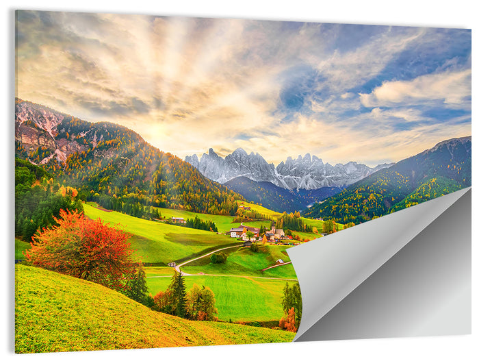 Santa Magdalena Valley at Golden Hour Wall Art as a poster print