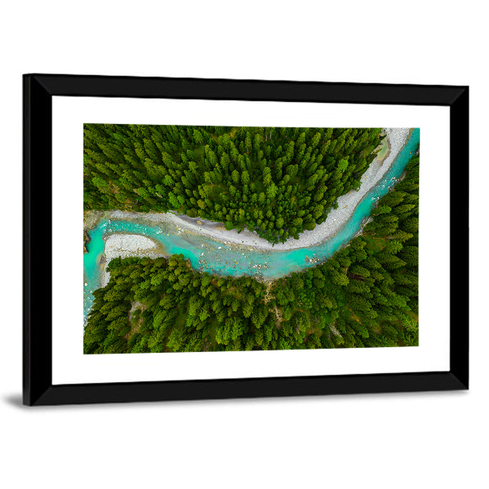 Inn River Aerial View Wall Art
