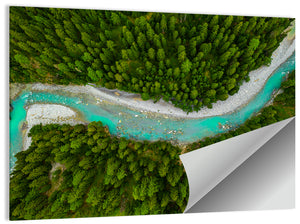 Inn River & Forest Aerial Wall Art