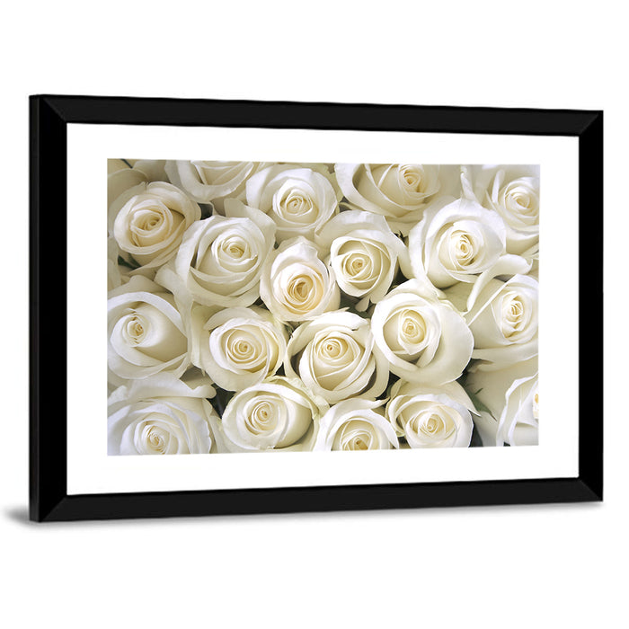 Silky Roses Wall Art as a framed print