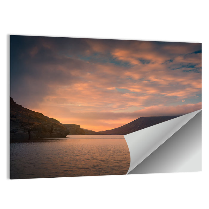 Kleifarvatn Lake at Sunset Wall Art as a poster print