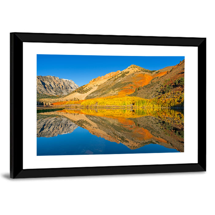North Lake Autumn Reflection Wall Art as a framed print