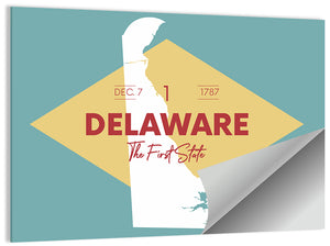 Delaware State Map Wall Art