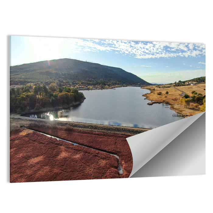Lake Cuyamaca Aerial View Wall Art as a poster print
