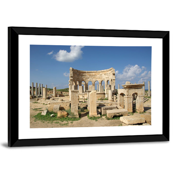 Leptis Magna Stone Ruins Wall Art as a framed print