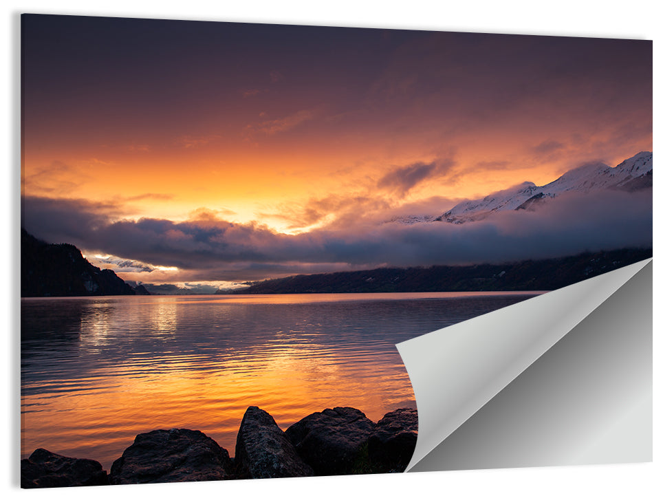 Lake Brienz Sunset Wall Art