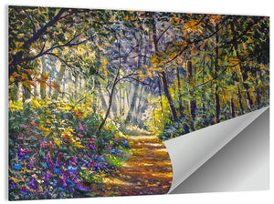 Alley Forest Pathway Wall Art
