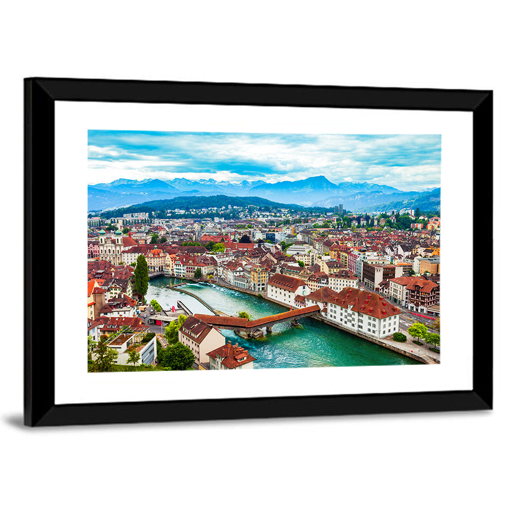 Lucerne Chapel Bridge View Wall Art