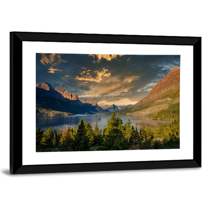 Wild Goose Island, St. Mary Lake Wall Art as a framed print