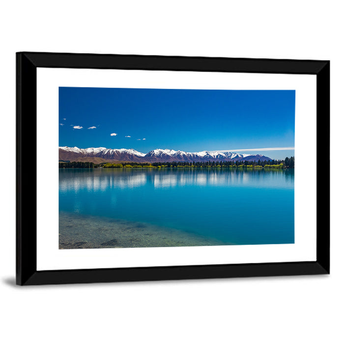 Lake Ruataniwha Reflection Wall Art as a framed print