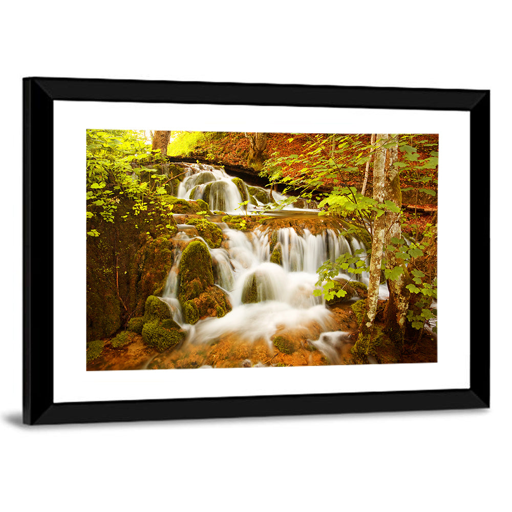 Plitvice Autumn Stream Wall Art