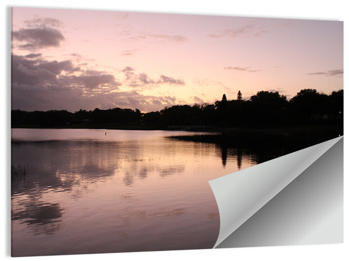 Lake Eva Dusk Reflection Wall Art as a poster print