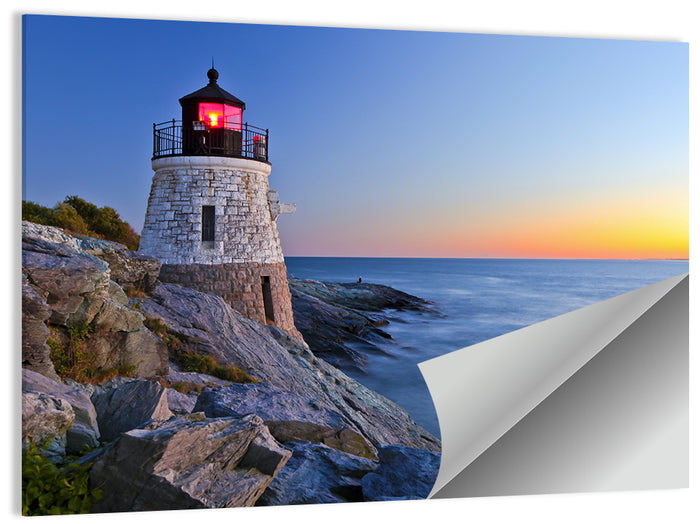 Castle Hill Lighthouse at Dusk Wall Art as a poster print