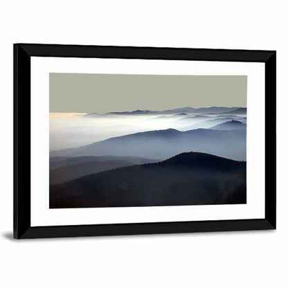 Distant Mountain Silhouette Wall Art