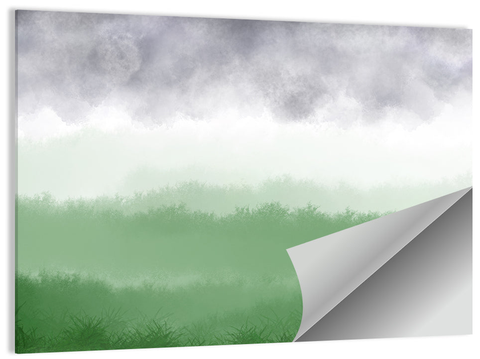 Misty Green Fields Wall Art