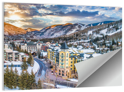 Vail Village Skyline Wall Art