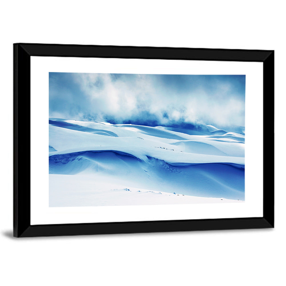 Wind-swept Snow Ridges Wall Art