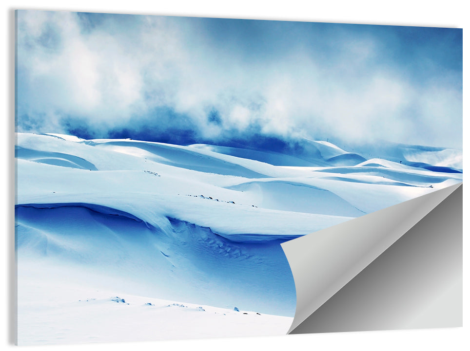 Wind-swept Snow Ridges Wall Art
