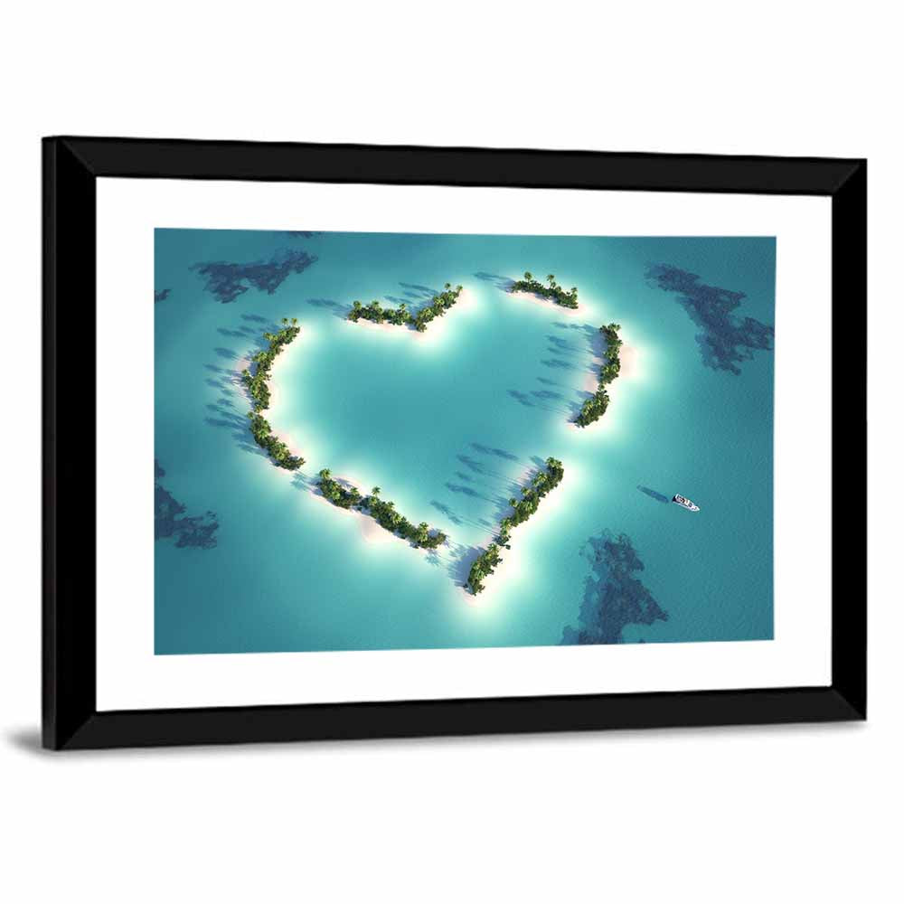 Heart Shaped Island Wall Art
