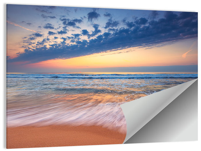 Long Exposure Beach Sunrise Wall Art as a poster print