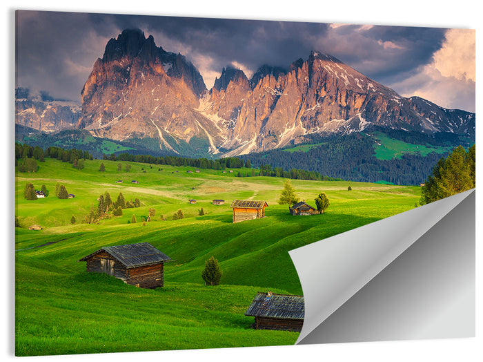Alpe Di Siusi Meadow, Castelrotto Wall Art as a poster print