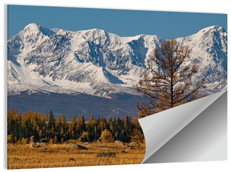 Altai Peaks in Autumn Wall Art