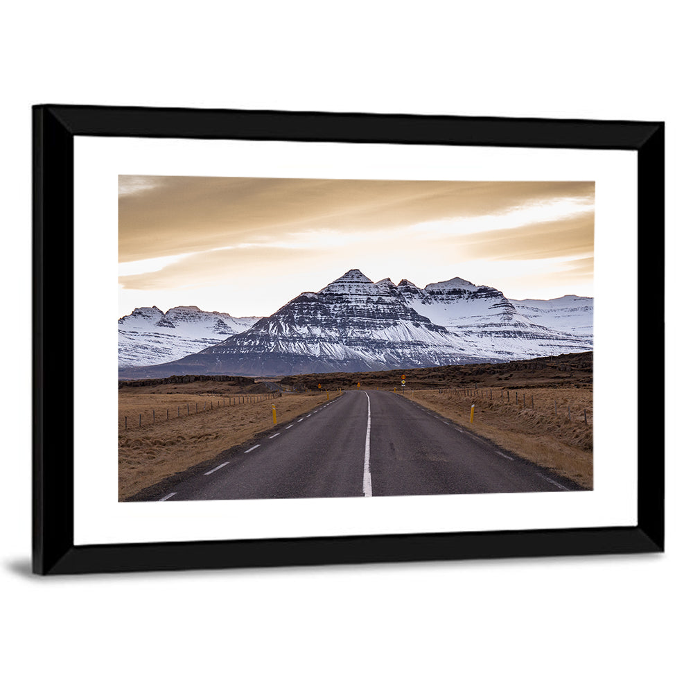 East Fjords Road at Dusk Wall Art