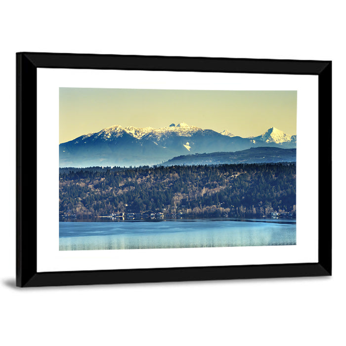 Lake Sammamish Reflection Wall Art as a framed print