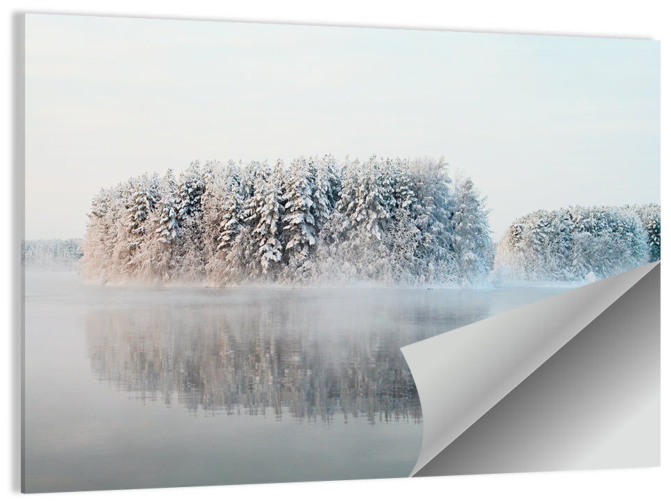 Misty Karelia Lake Wall Art