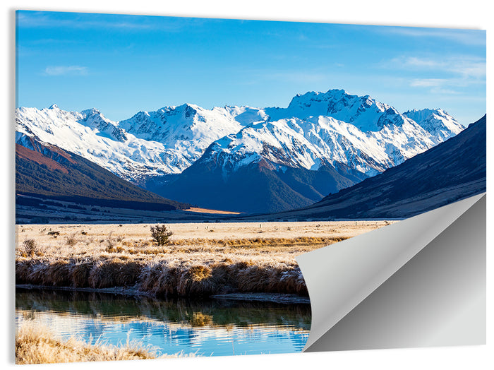 Canterbury Mountain Valley Wall Art as a poster print