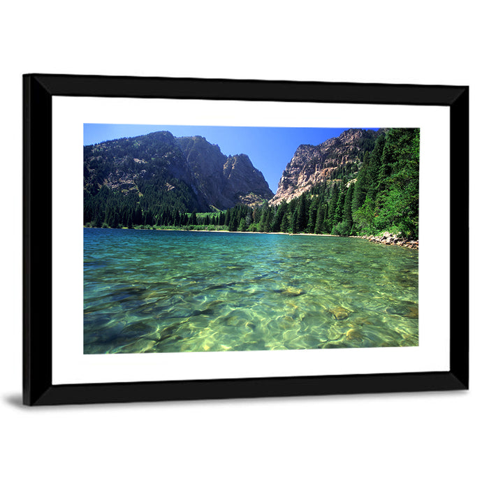 Phelps Lake Landscape Wall Art as a framed print