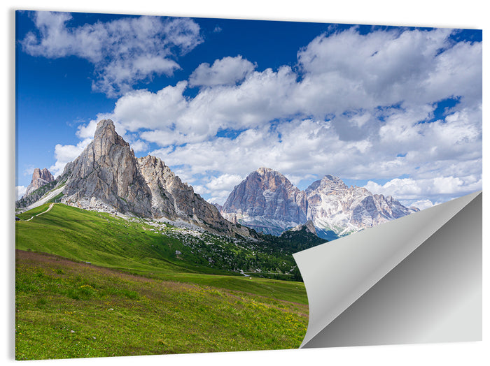 Passo Giau Meadow, Tofanes Dolomites Wall Art as a poster print