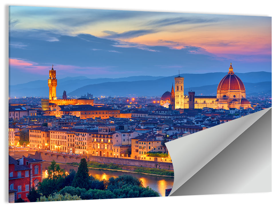 Florence Duomo at Twilight Wall Art