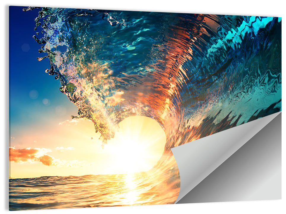 Ocean Wave & Sunrise Wall Art