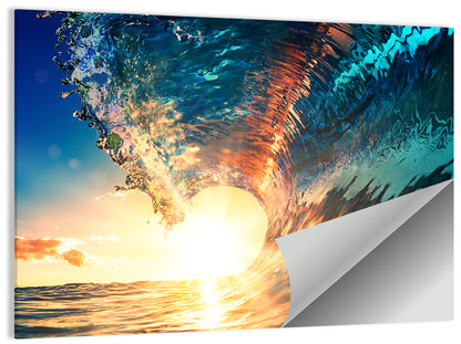 Ocean Wave & Sunrise Wall Art