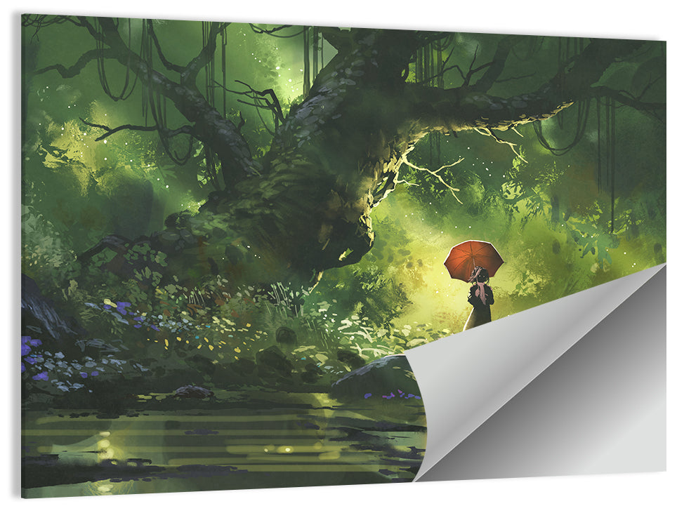 Child & Mysterious Forest Wall Art