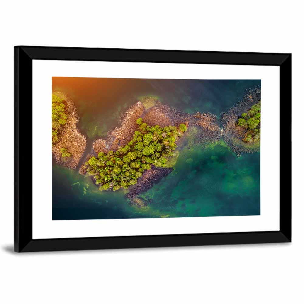 Lithuania Island With Forest Wall Art